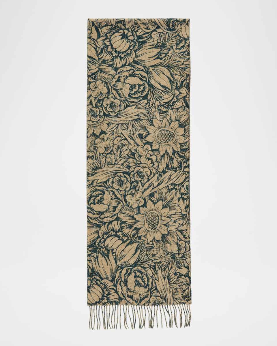 Kieve Cashmere Wool Double-Sided Scarf