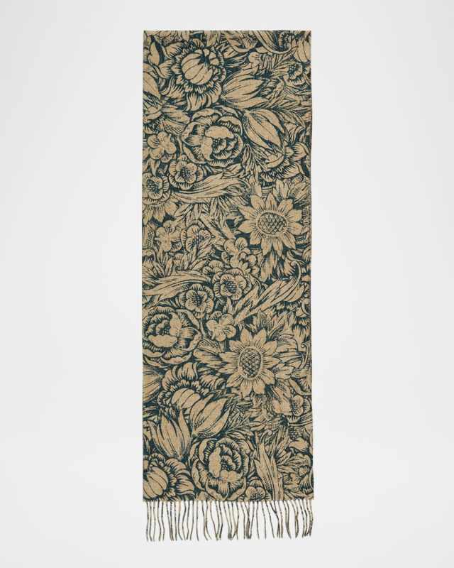 Kieve Cashmere Wool Double-Sided Scarf