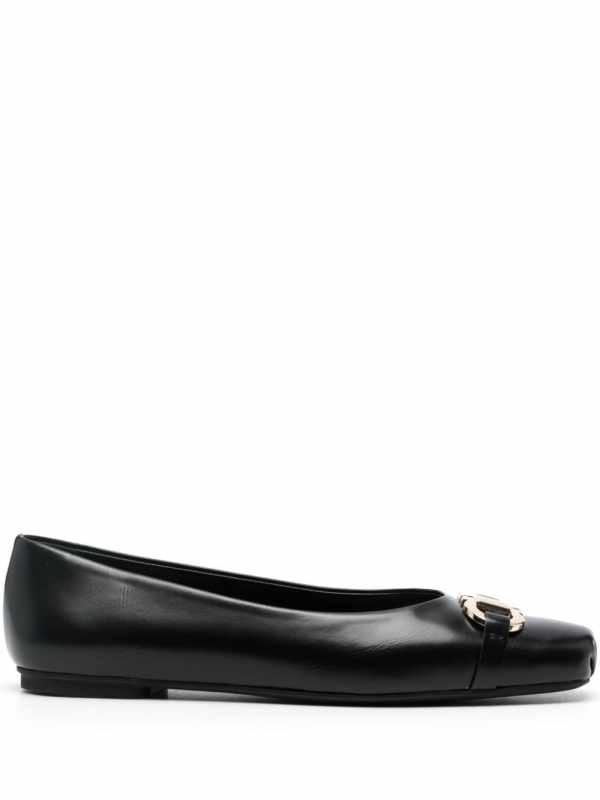 Gancini-buckle ballet flats