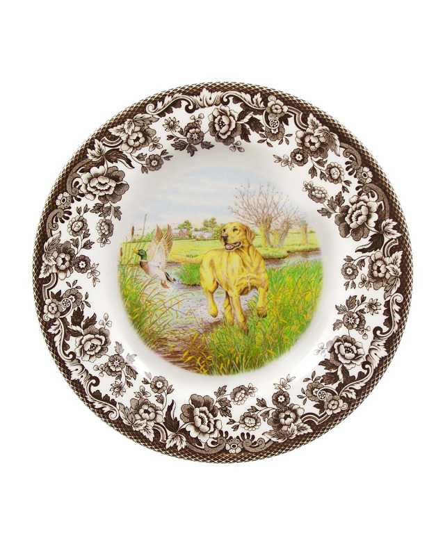 Woodland Hunting Dogs Yellow Lab Salad Plate