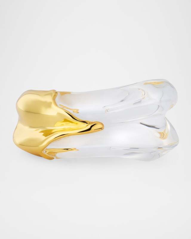 Liquid Lucite Wave Hinged Cuff