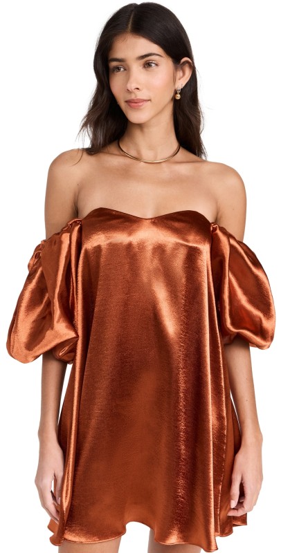 CAROLINE CONSTAS Palmer Mini Dress Sienna