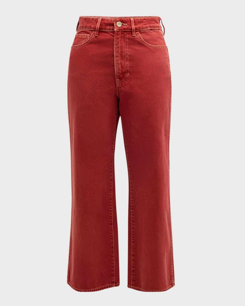 Taylor Cropped High Rise Wide Jeans