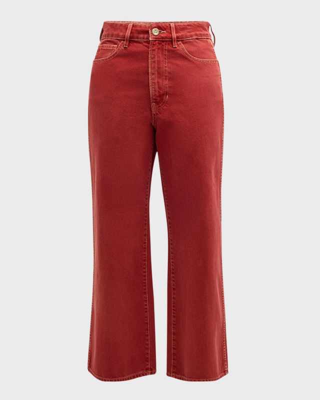 Taylor Cropped High Rise Wide Jeans