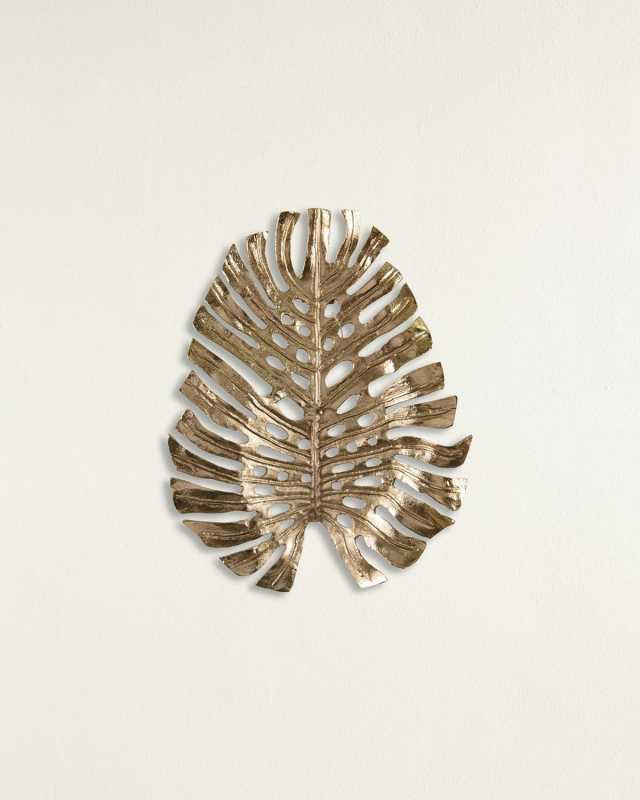 Gilded Palm Leaf Sculpture III