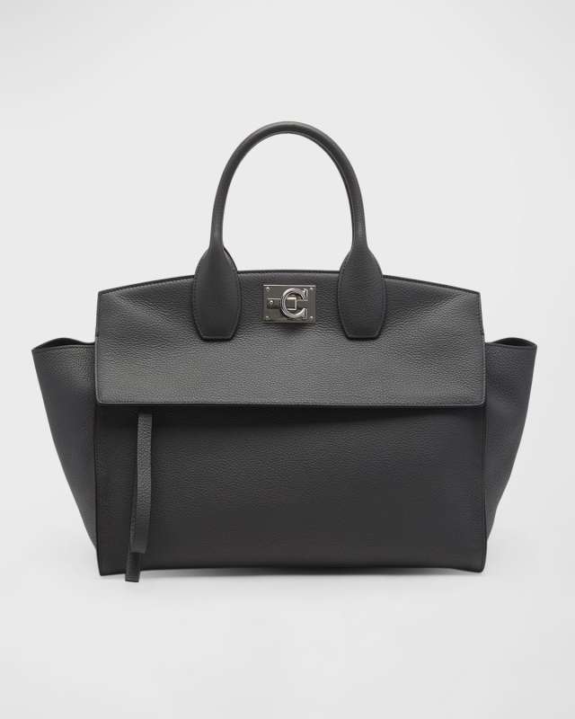 The Studio Soft Large Leather Top-Handle Bag
