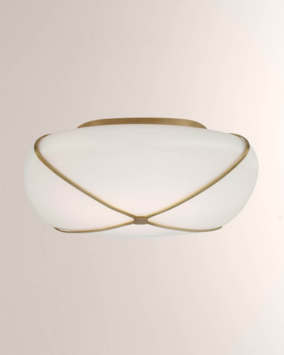 Fondant 14" Flush Mount in Soft Brass by Chapman & Myers