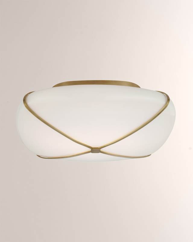 Fondant 14" Flush Mount in Soft Brass by Chapman & Myers