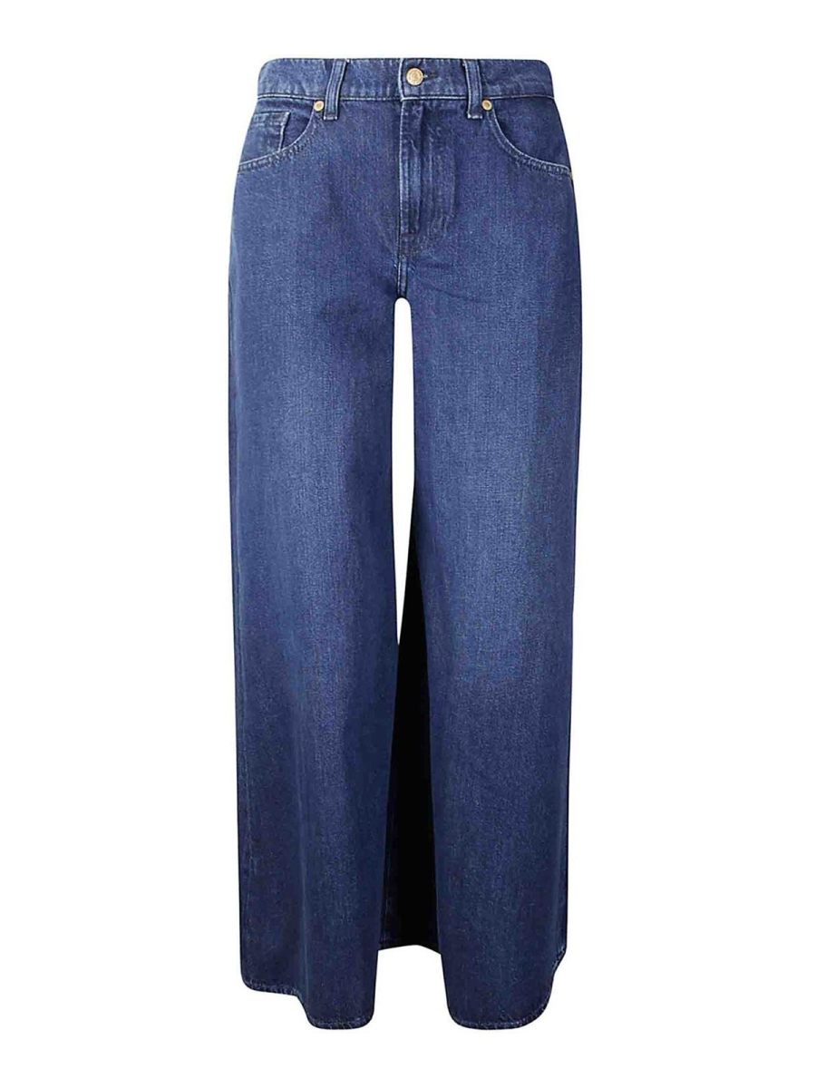 7 For All Mankind Short - Bleu Foncé