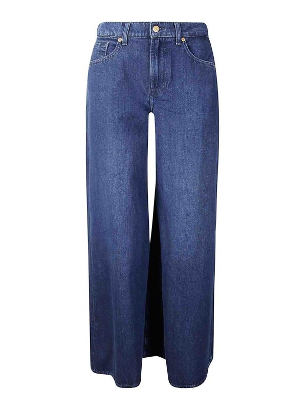 7 For All Mankind Short - Bleu Foncé
