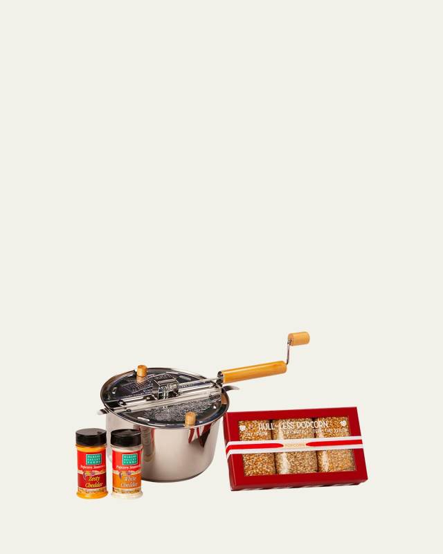 Stainless Steel Whirley-Pop & Hull-Less Popcorn Set