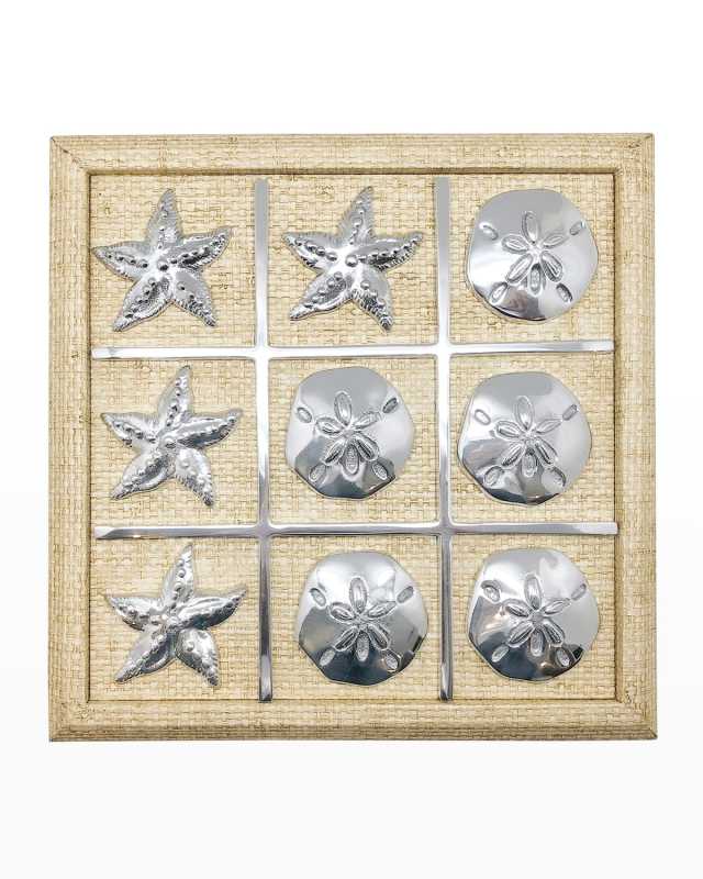 Starfish & Sand Dollar Jute Tic-Tac-Toe Set