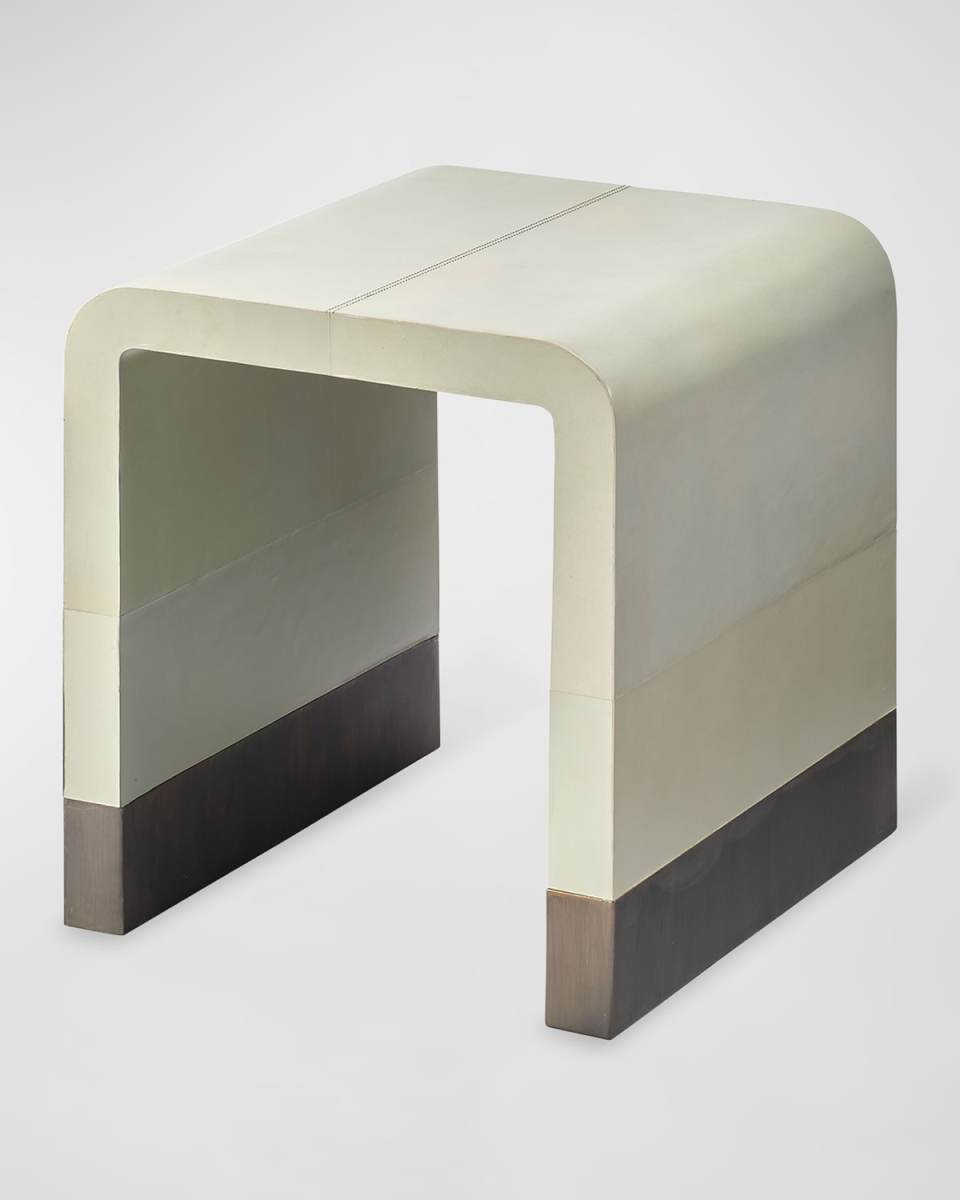 Leather Waterfall Side Table