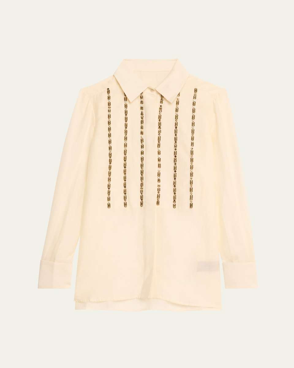 Stripe Sequined Blouse