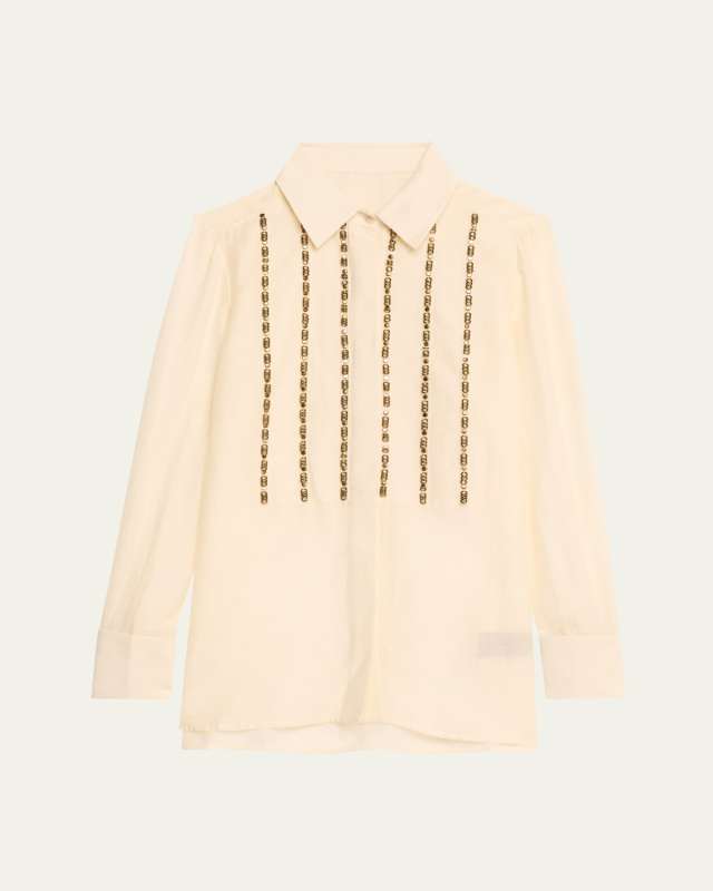 Stripe Sequined Blouse
