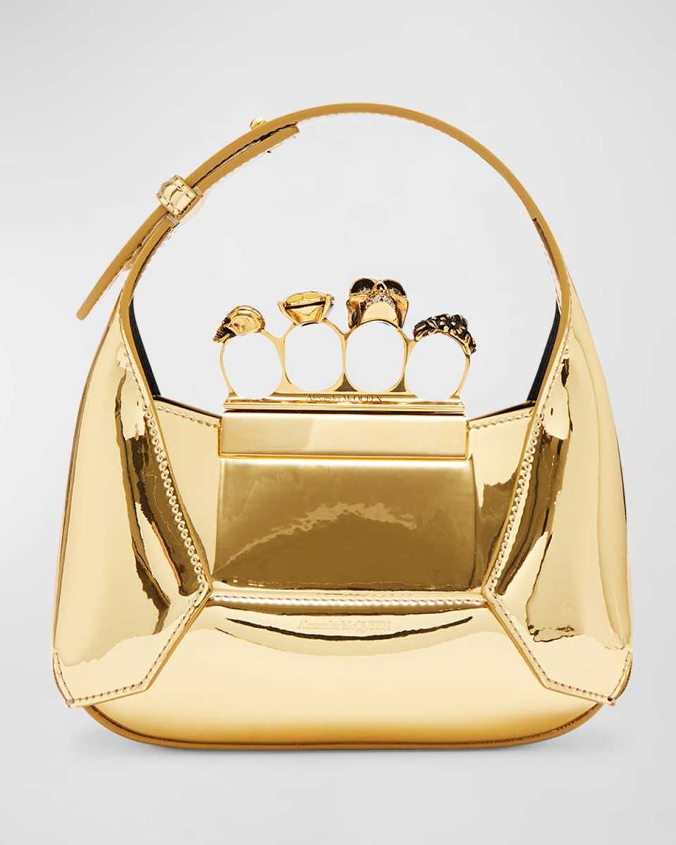 Mini Skull Four-Ring Metallic Shoulder Bag