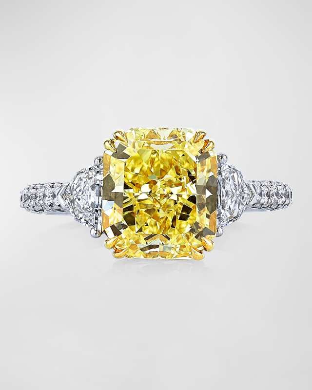 Yellow Radiant Cut Diamond Ring, 5.77tcw (Size 6.5)