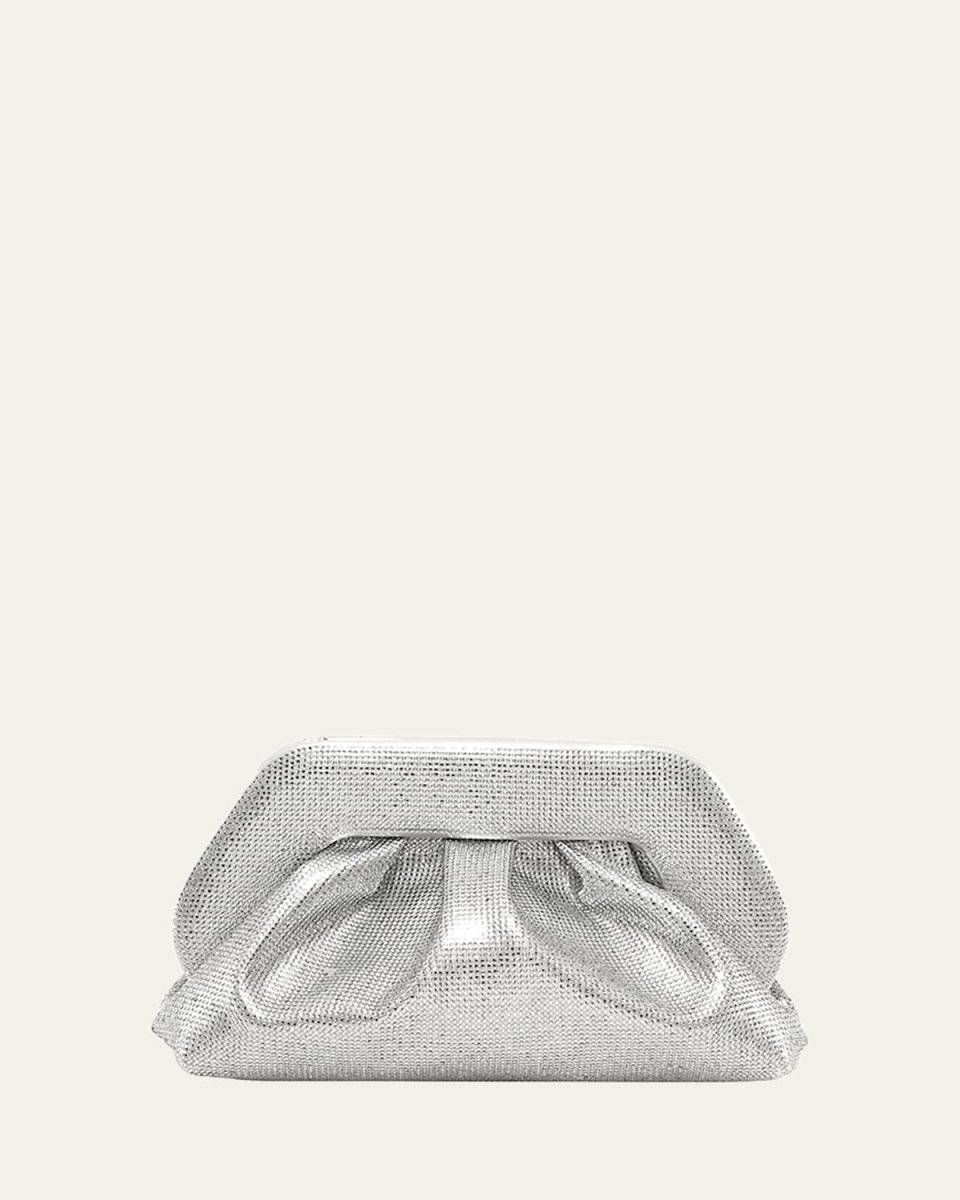Tia Strass Metallic Vegan Fabric Clutch Bag