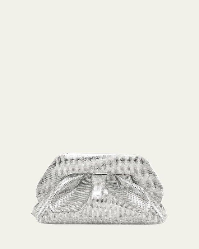 Tia Strass Metallic Vegan Fabric Clutch Bag