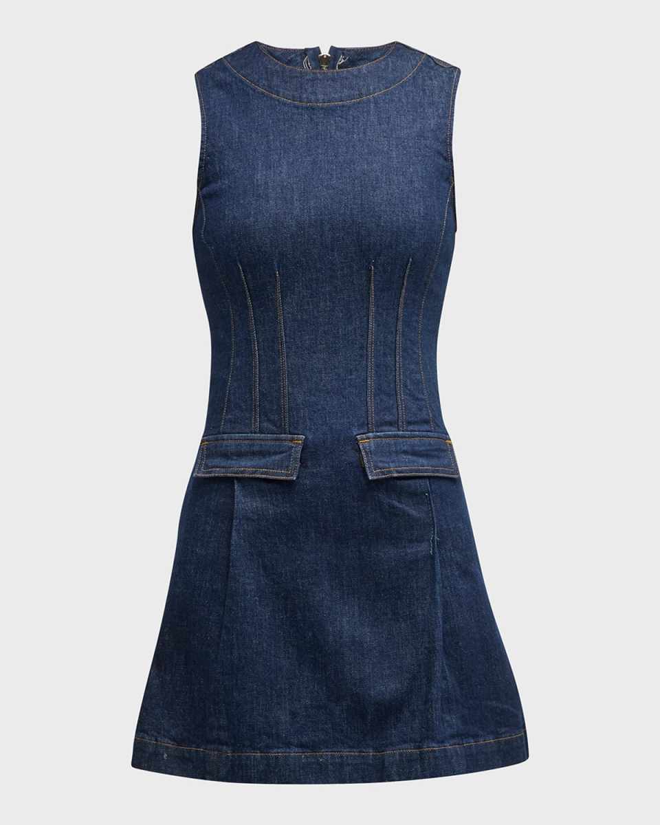 Devan Sleeveless Denim Mini Shift Dress
