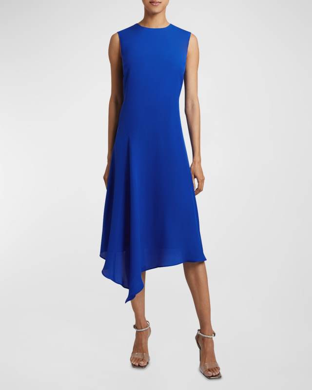 Cecilia Sleeveless Asymmetric Midi Dress