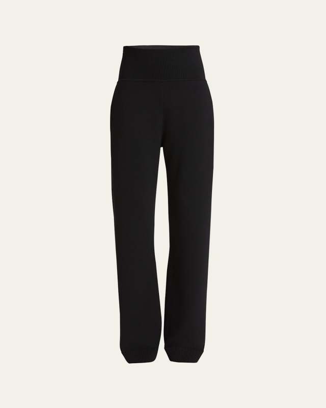 High Waisted Wool Trousers