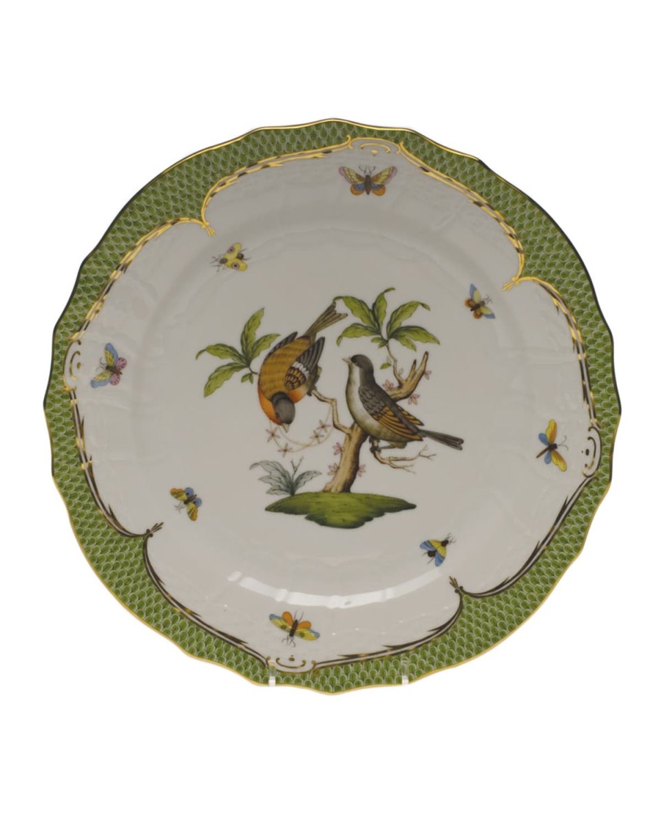 Rothschild Bird Green Motif 12 Service Plate
