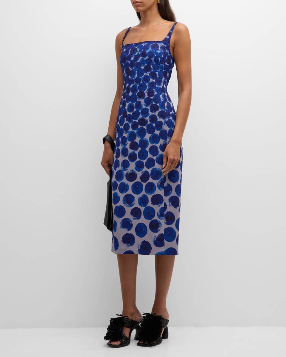 Debano Abstract Printed Midi Dress