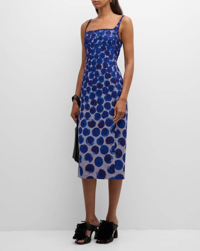 Debano Abstract Printed Midi Dress
