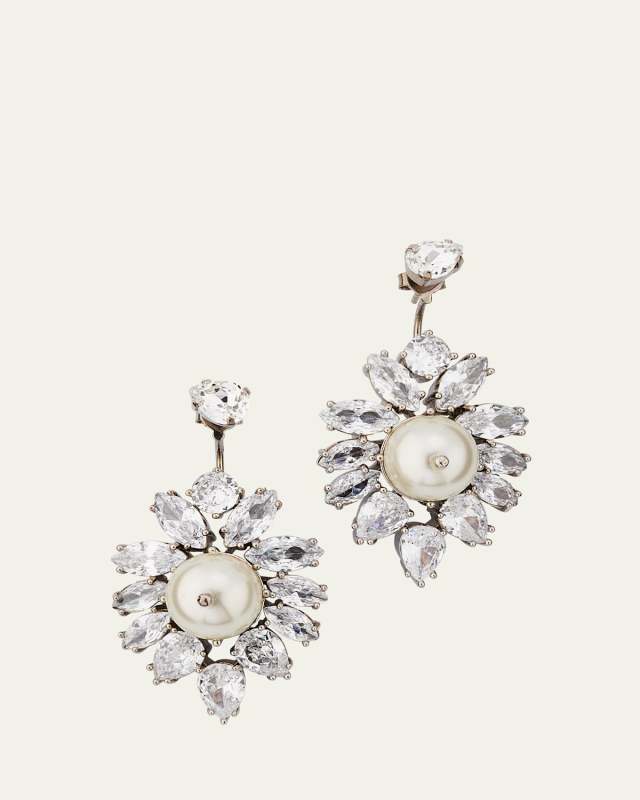 Double-Ended Crystal Crest Earrings