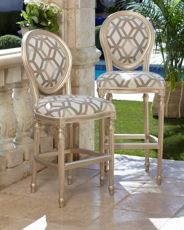 Fracture Silver Bar Stool