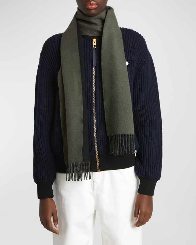 Fringed Wool & Cashmere Scarf