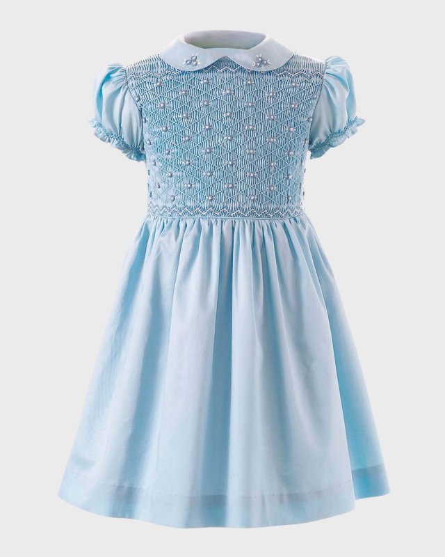 Girl's Rose Smocked Dress, Size 3-10