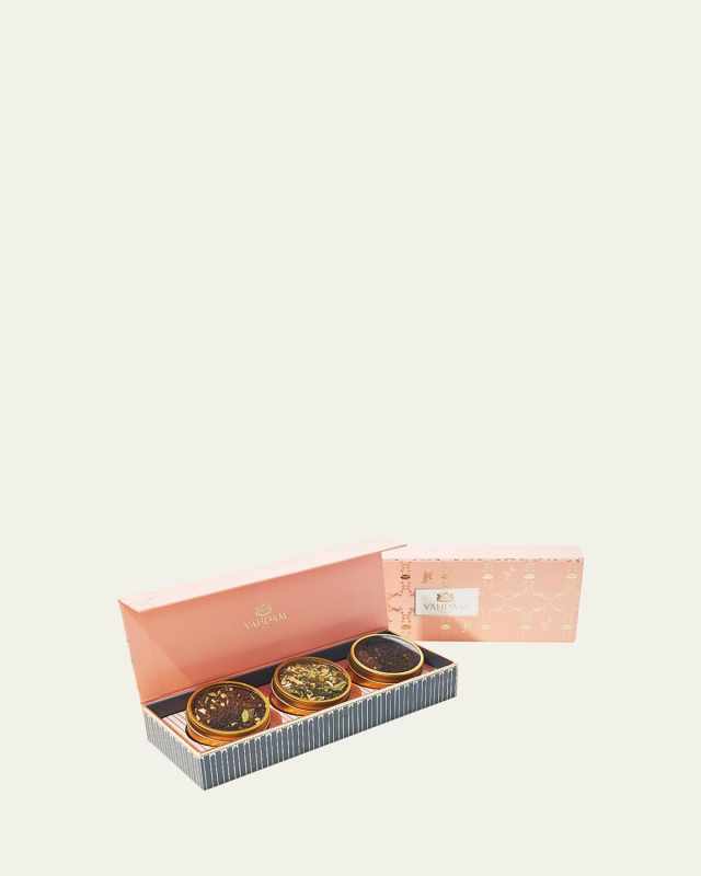 Blush - Luxurious Tea Gift Set 3 Flavors Packed in Gold Tin Caddies
