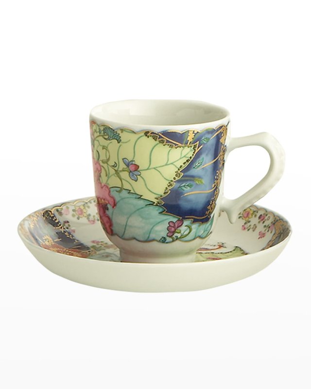 Tobacco Leaf Demitasse Cup & Saucer
