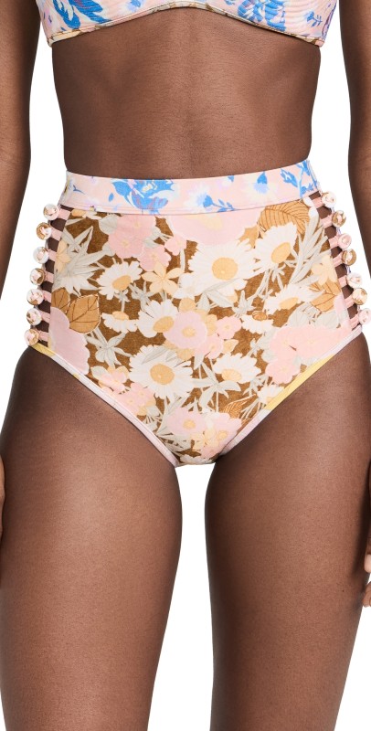 Zimmermann Pop Button Bikini Bottoms Spliced