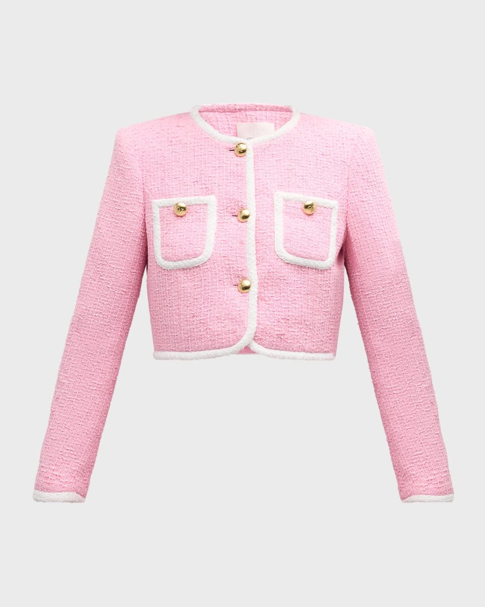 Auden Contrast Bouclé Cropped Jacket