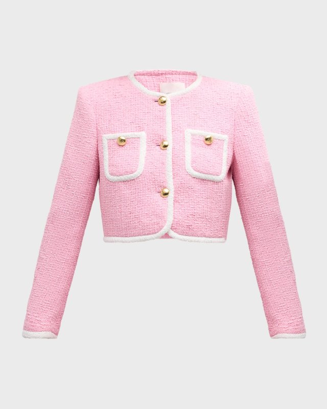 Auden Contrast Bouclé Cropped Jacket