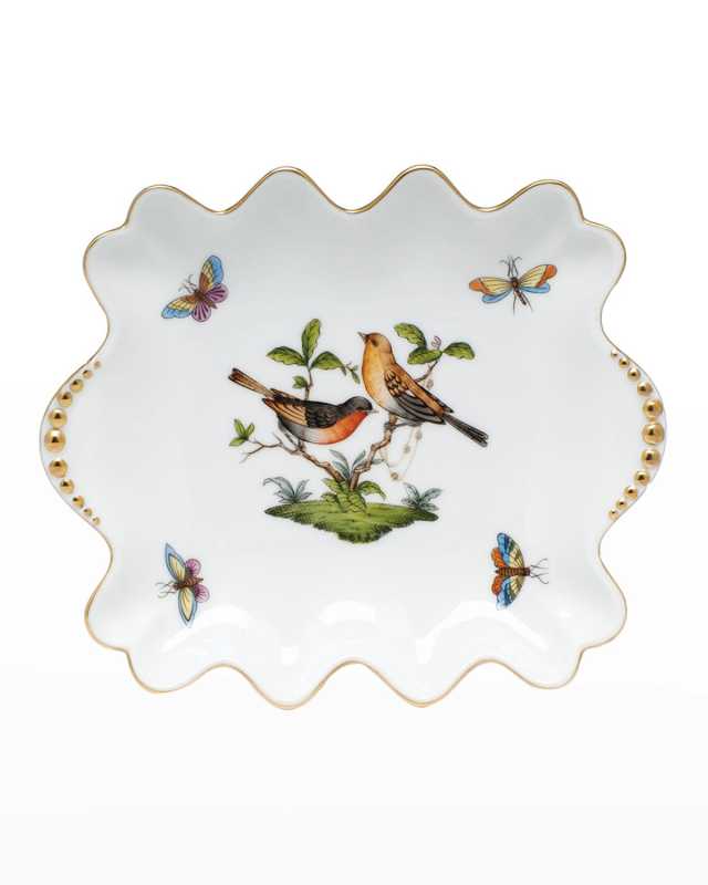 Rothschild Bird Small Dish with Pearly Handles