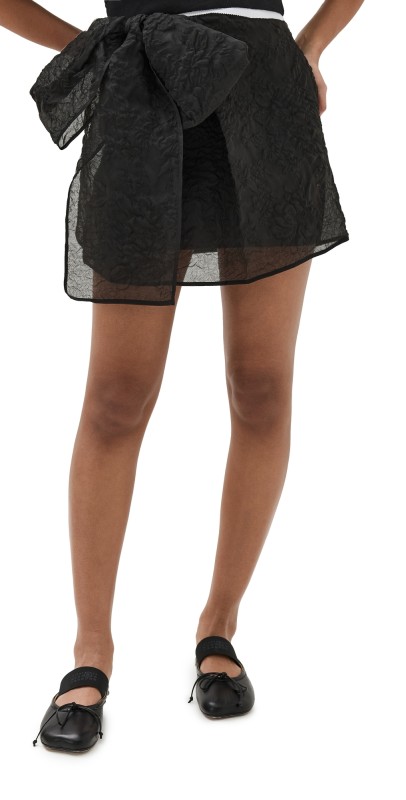 Cecilie Bahnsen Gigi Posy Matelasse Skirt Black