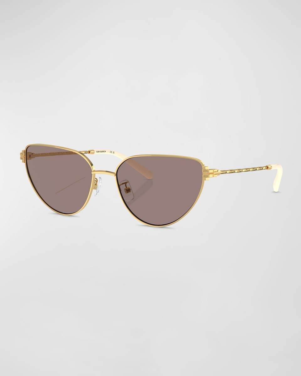 Hammered Metal Cat-Eye Sunglasses