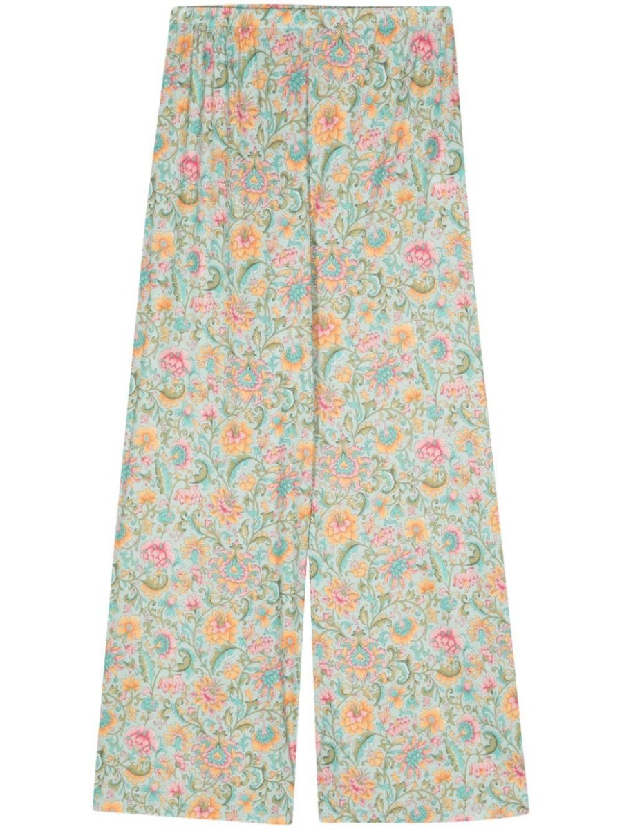 floral straight trousers