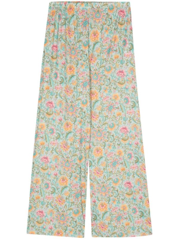 floral straight trousers
