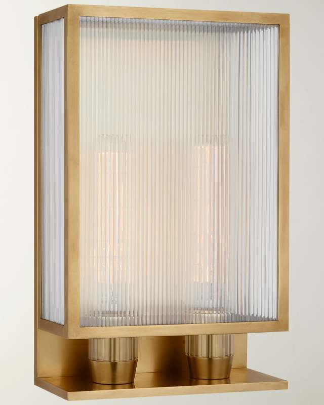 York Double Box Outdoor Sconce by Barbara Barry