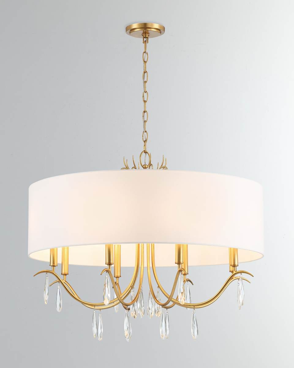 Rollins 8-Light Antiqued Gold Chandelier