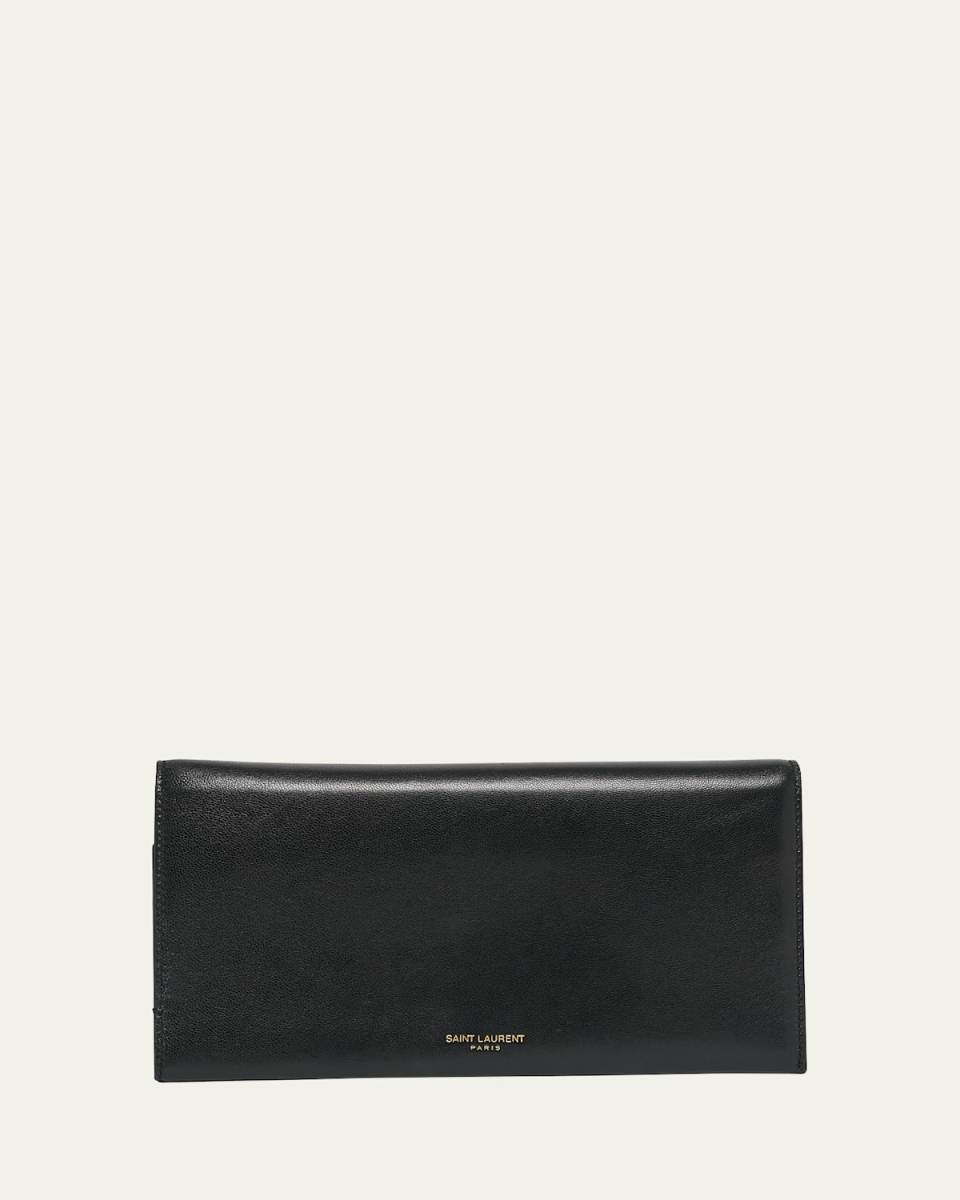 Logo Leather Travel Wallet
