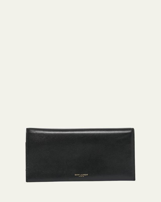 Logo Leather Travel Wallet