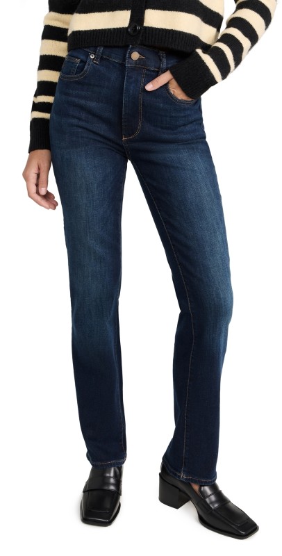 DL1961 Patti Straight: High Rise Vintage 31' Jeans lt. thunderbird (performance)