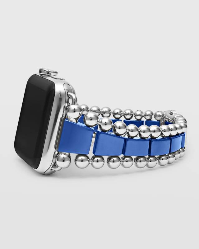 Smart Caviar Ultramarine Ceramic Link Watch Band, 42mm-49mm