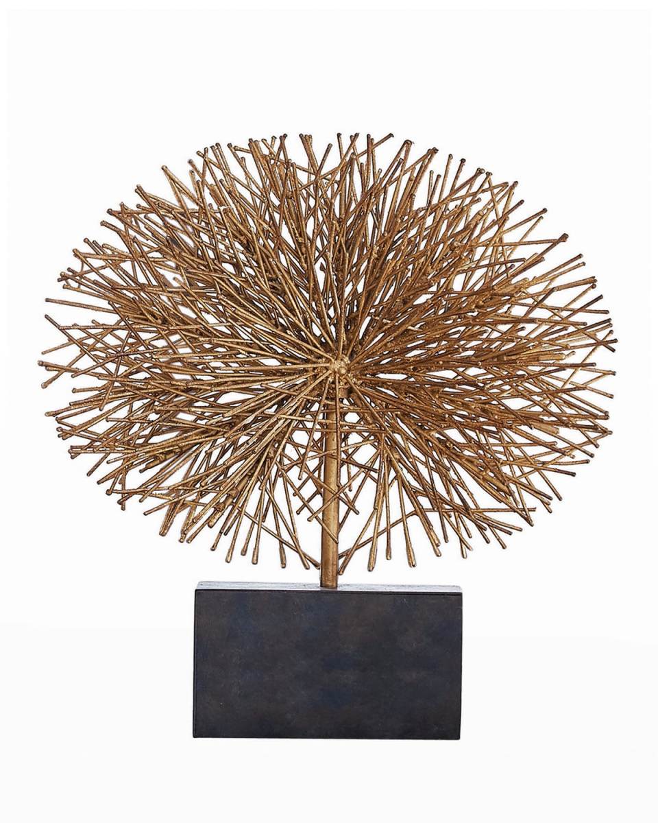 Large Gold Leaf Tumble Weed Sculpture